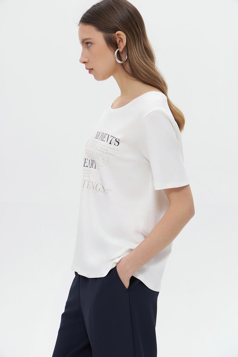 Футболка Monari с принтом белый