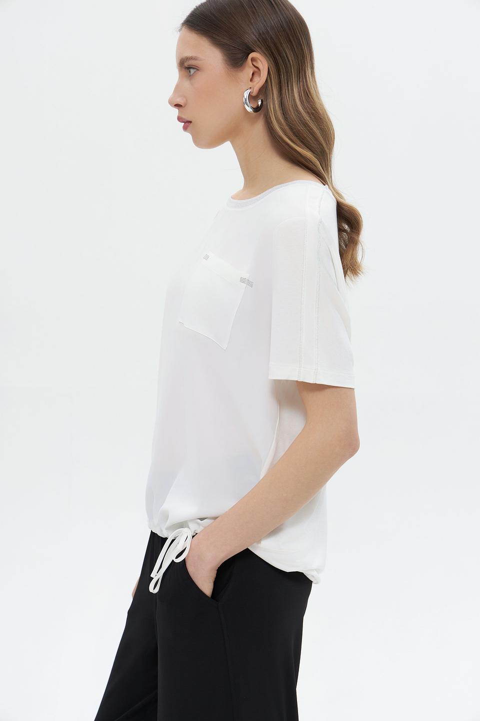 Блуза Monari с карманом белый