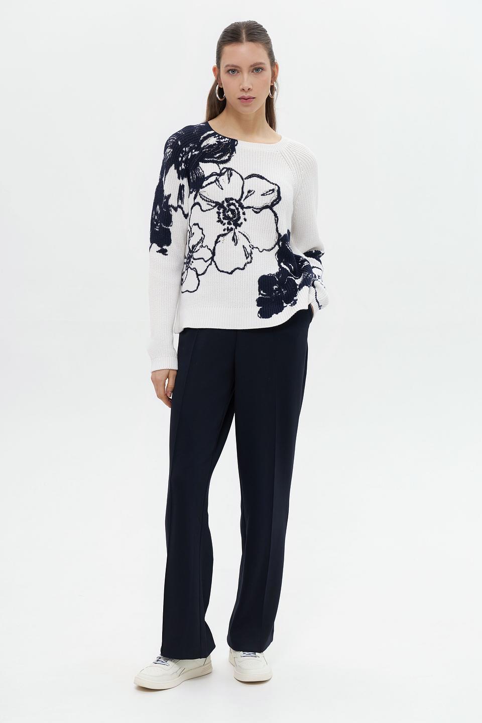 Пуловер Monari с цветочным принтом