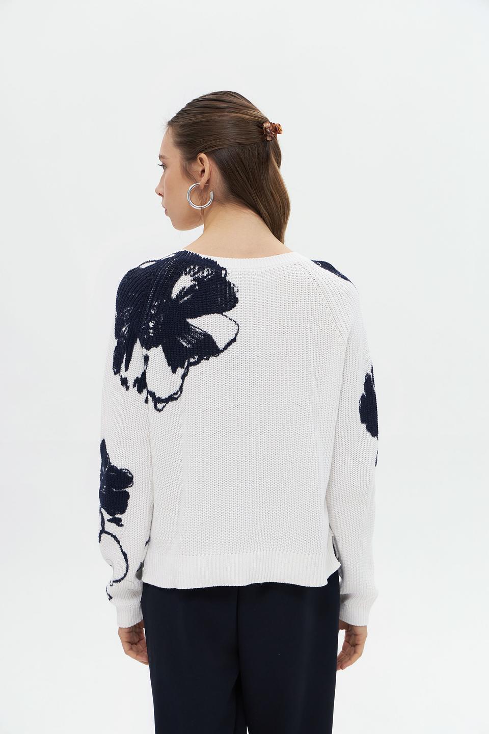 Пуловер Monari с цветочным принтом