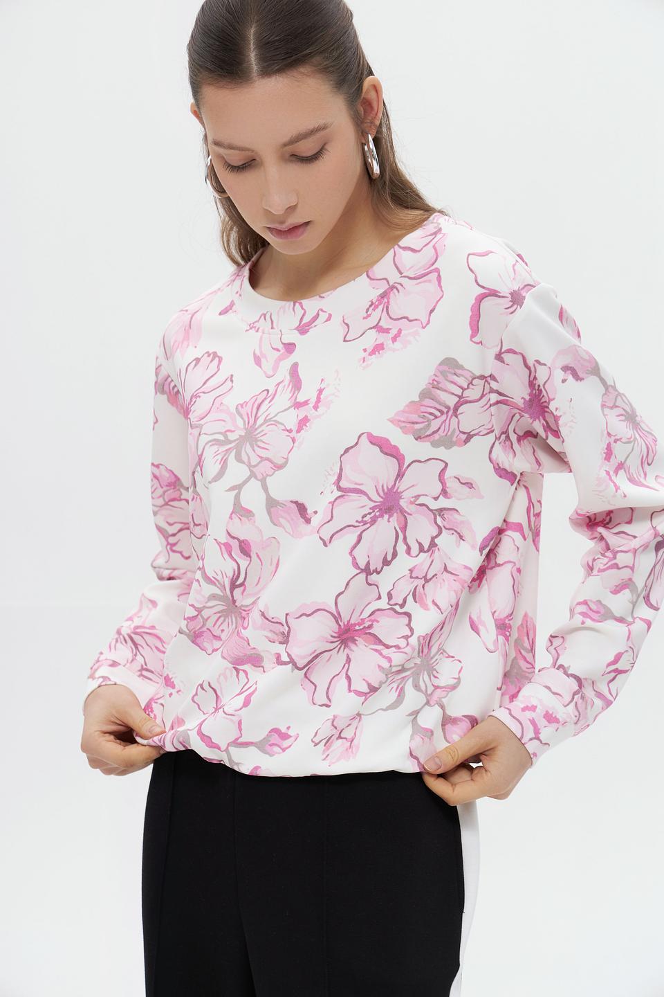 Пуловер Monari с цветочным принтом