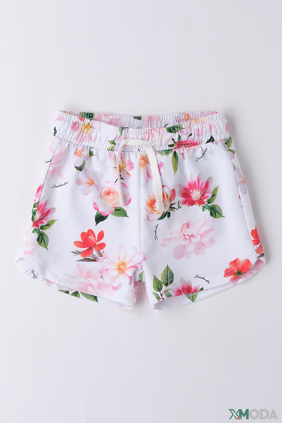 Шорты Sarabanda дев. с цветочным принтом