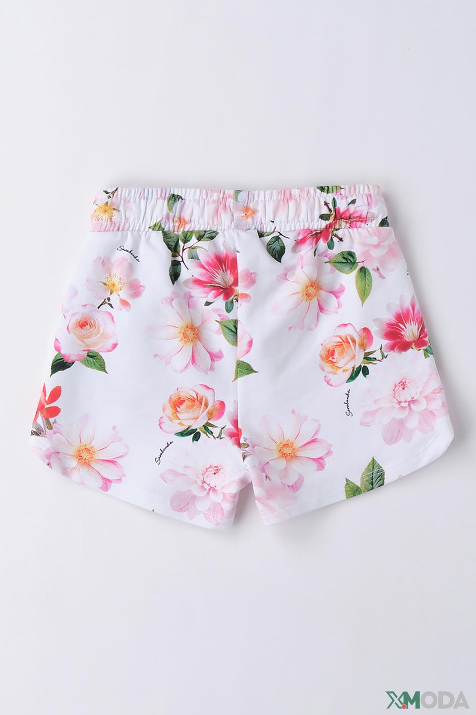 Шорты Sarabanda дев. с цветочным принтом