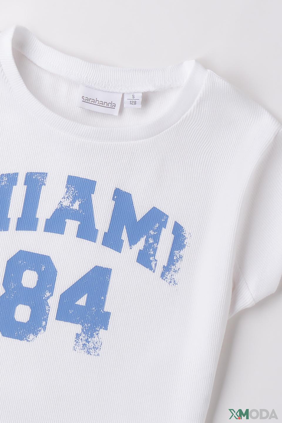 Футболка Sarabanda дев. с принтом Miami