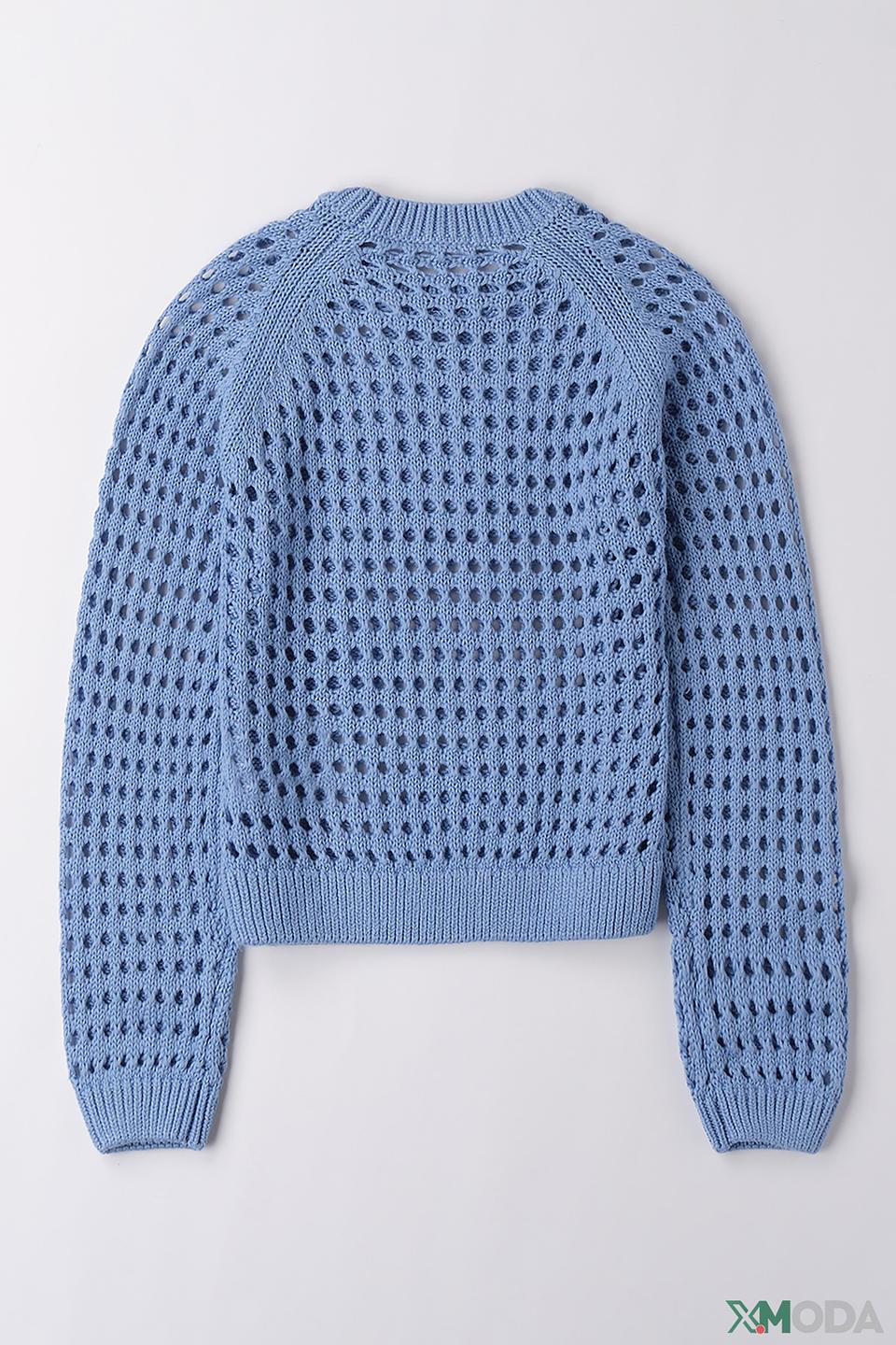 Джемпер Sarabanda дев. голубой ажурный