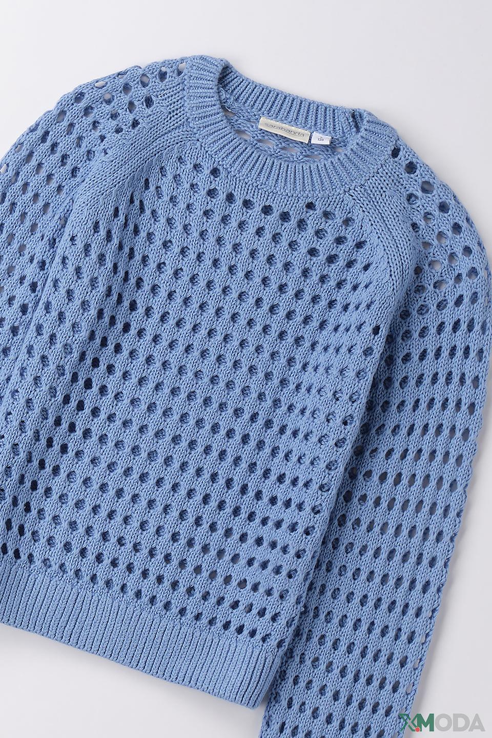 Джемпер Sarabanda дев. голубой ажурный