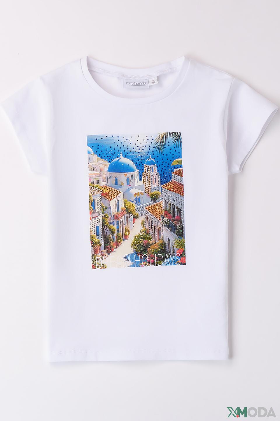 Футболка Sarabanda дев. с принтом