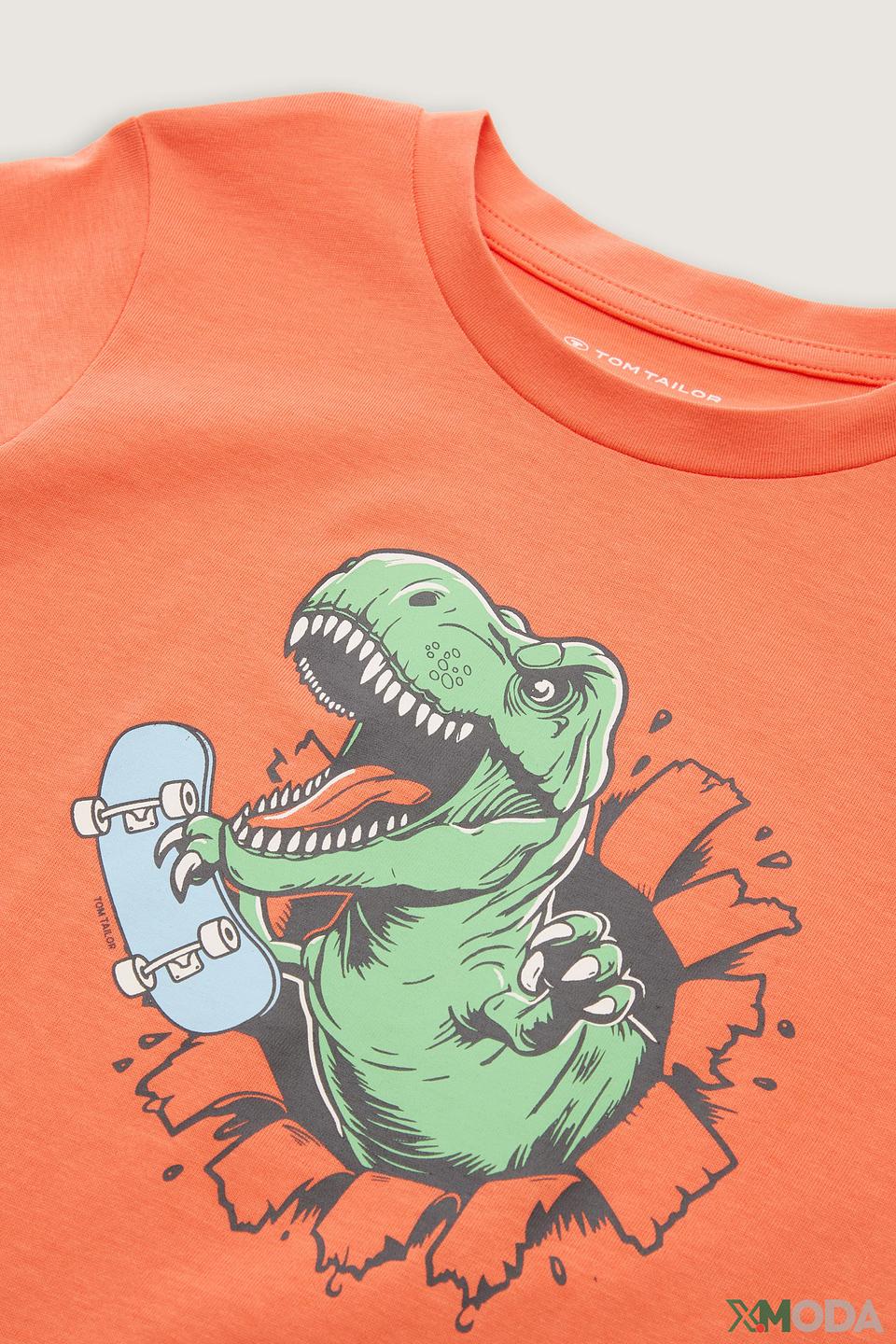 Футболка Tom Tailor динозавр коралловый