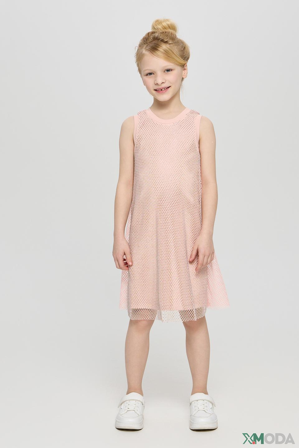 Платье Choupette дев. сетчатое розовое