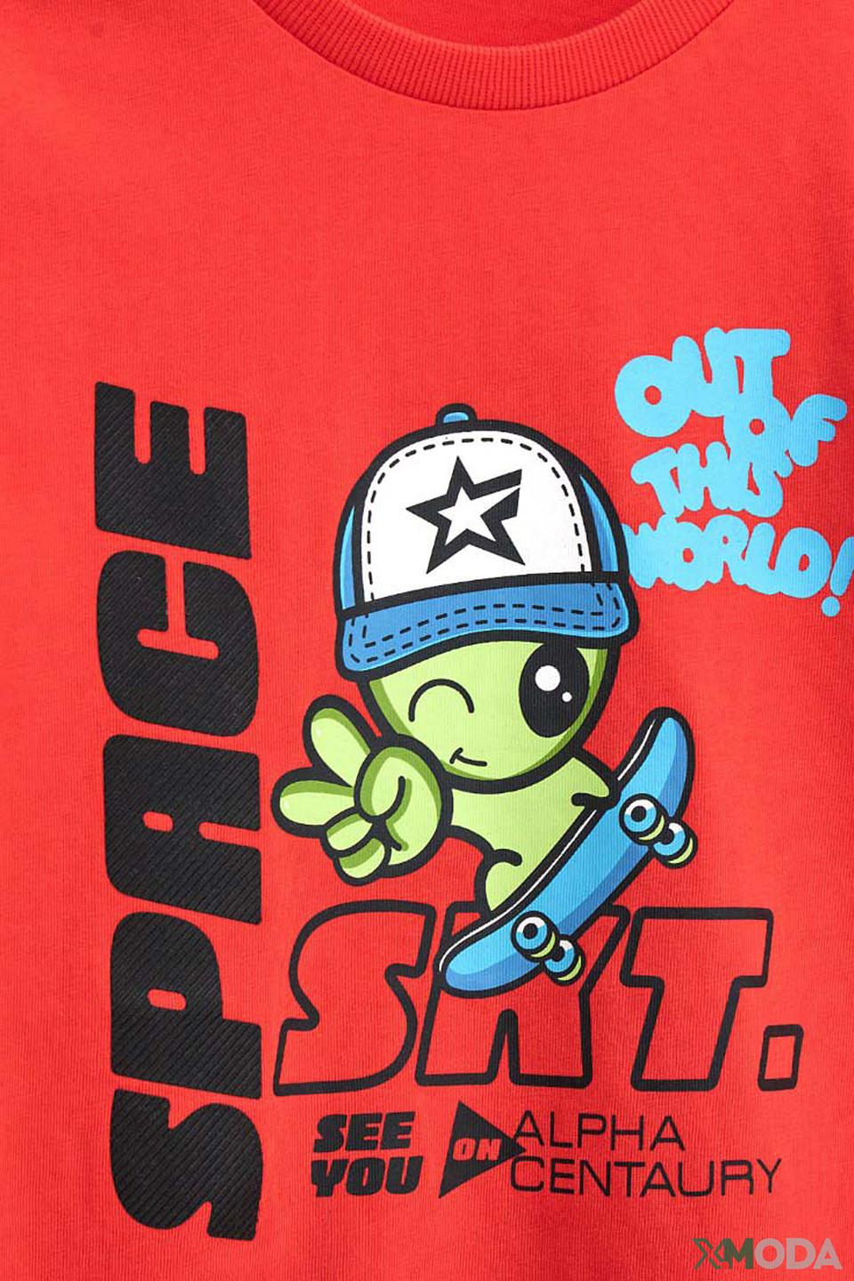 Лонгслив Original Marines красный с принтом