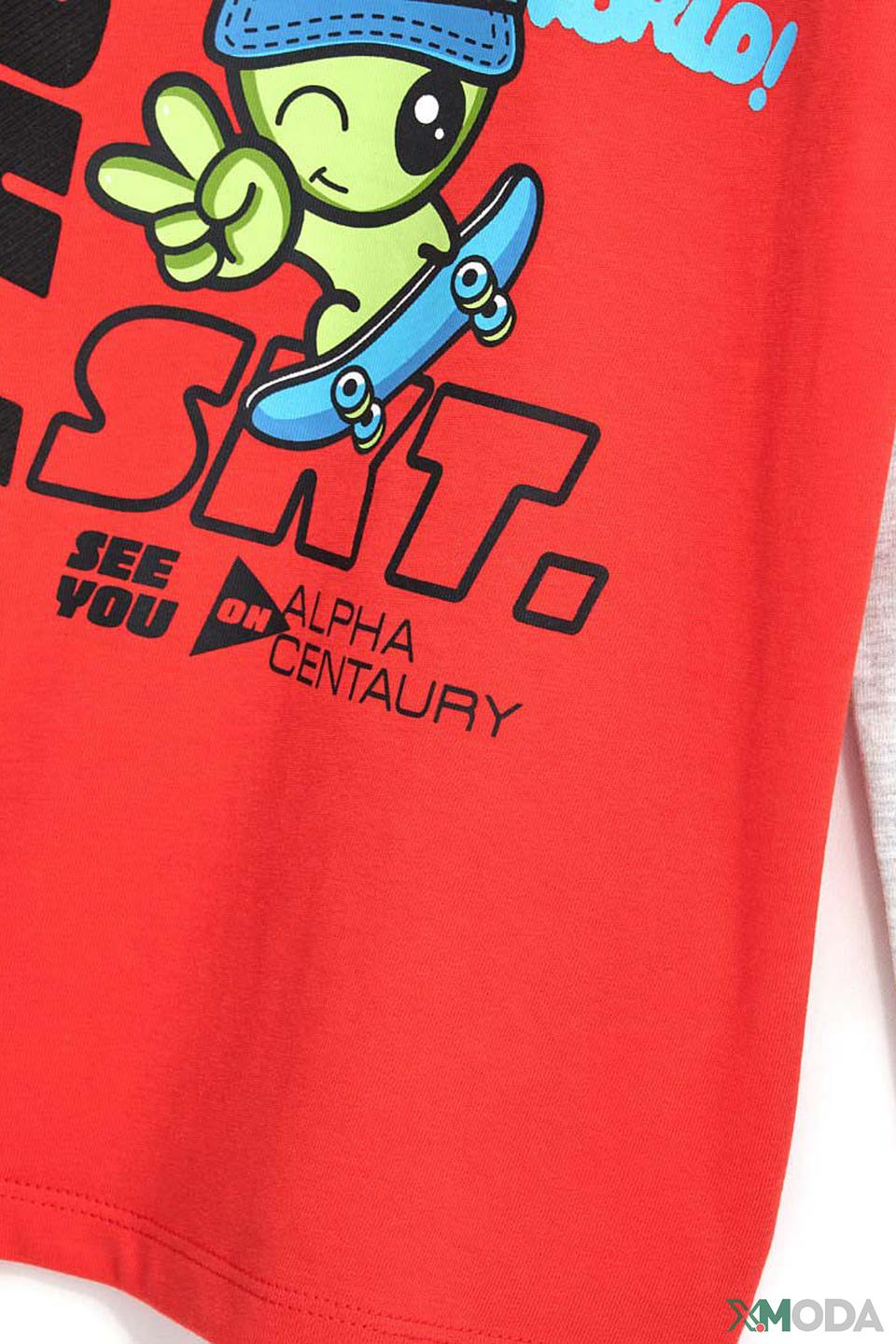 Лонгслив Original Marines красный с принтом