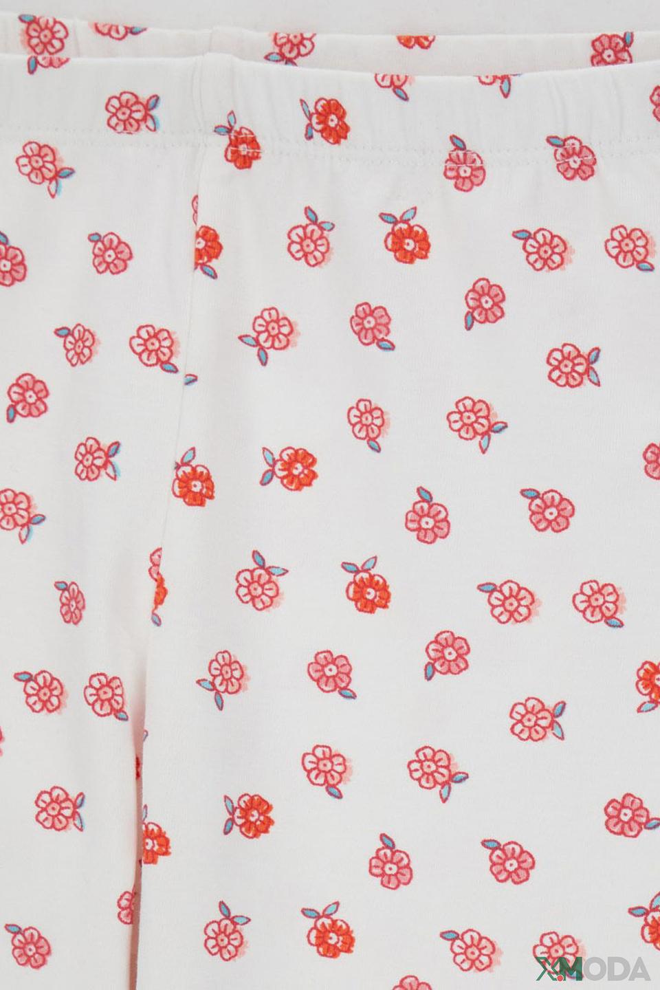 Легинсы Original Marines дев. с цветами молочные