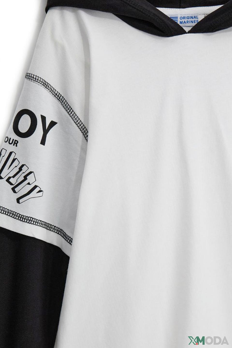 Лонгслив Original Marines белый с принтом