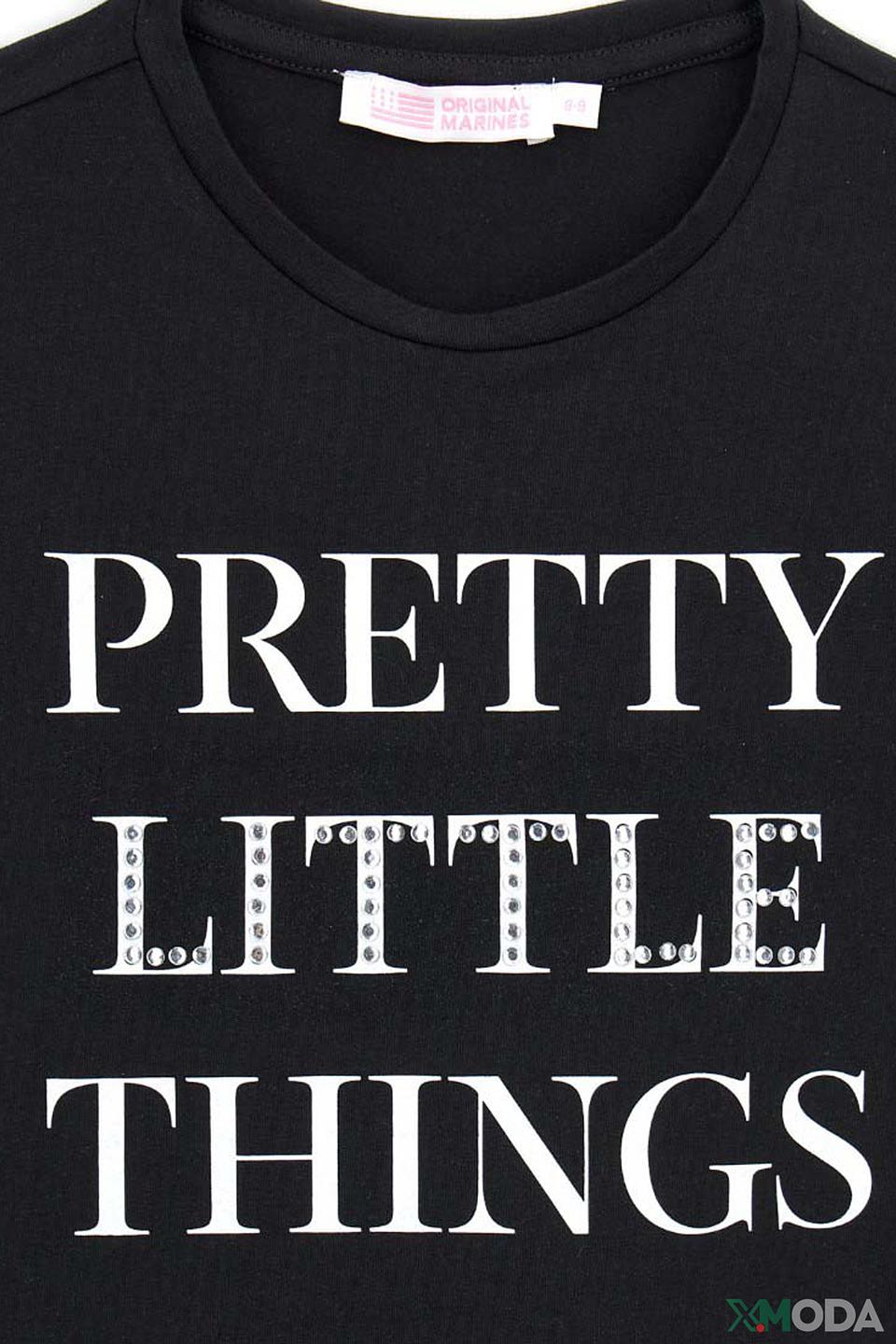 Футболка Original Marines дев. с принтом черный