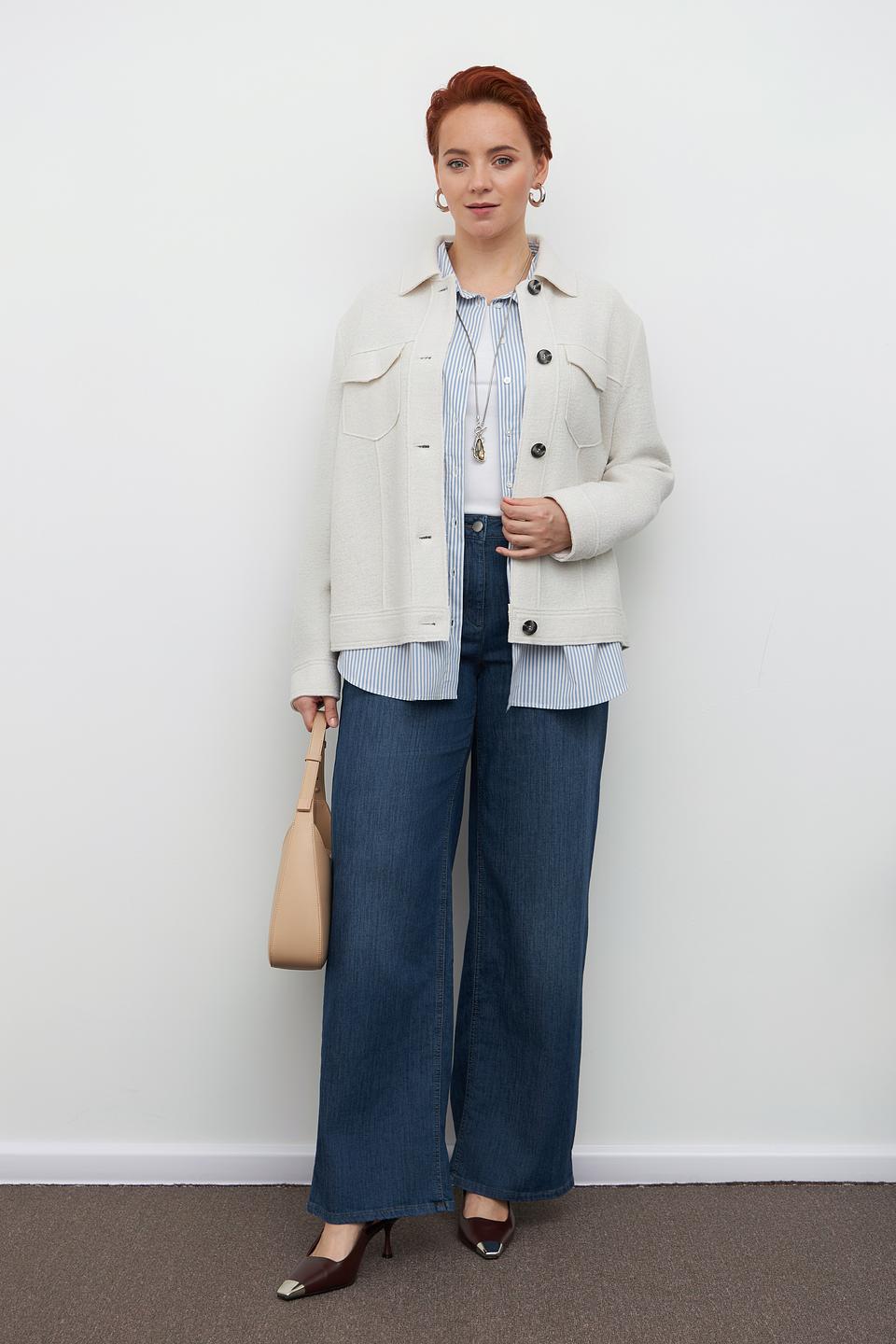 Рубашка Via Appia в полоску голубую