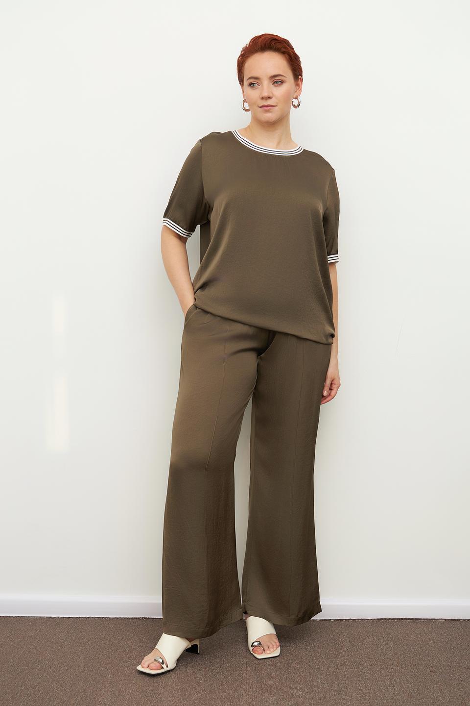 Брюки Margittes клёш хаки