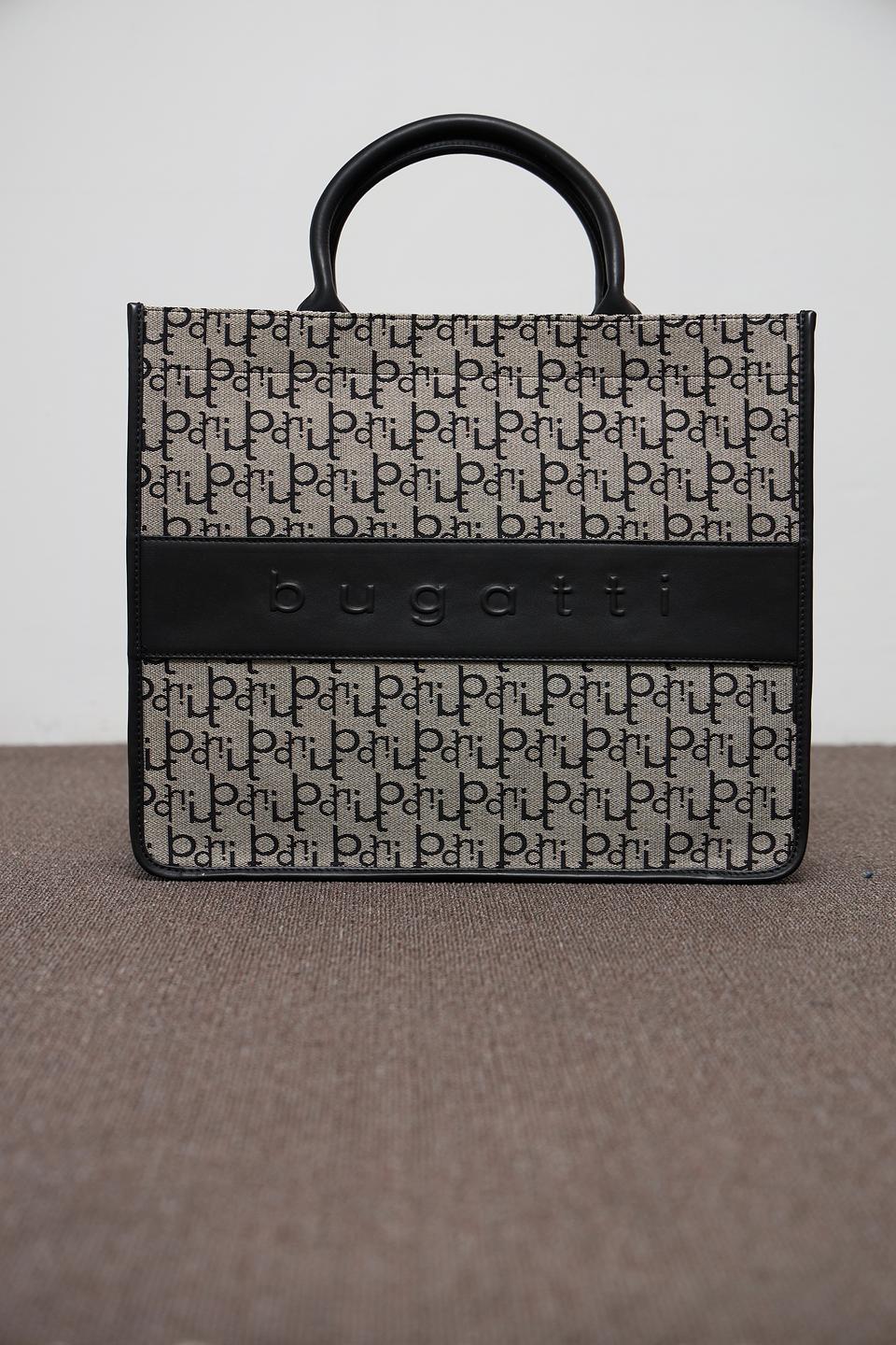 Сумка Bugatti с логотипом чёрная