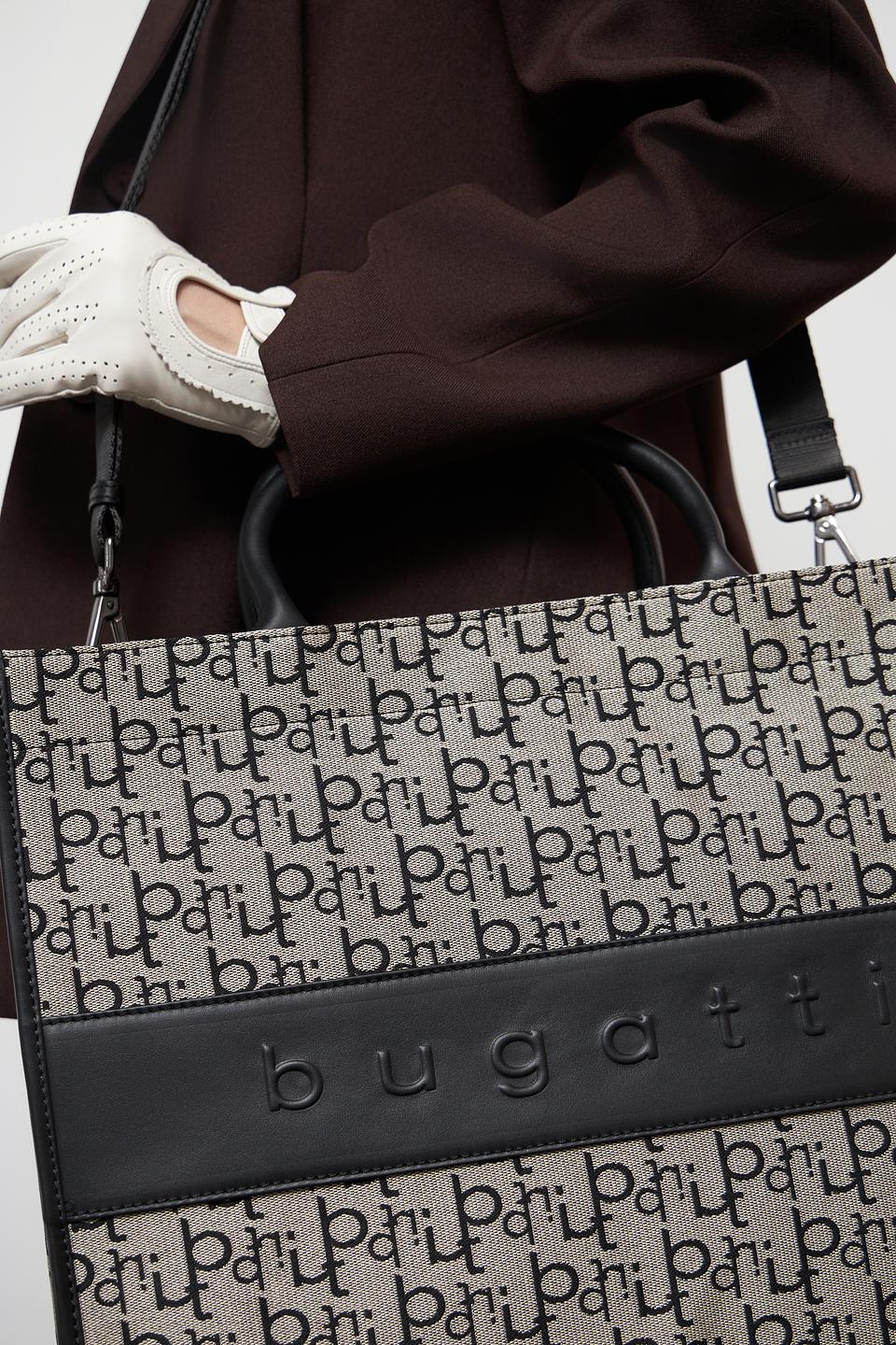 Сумка Bugatti с логотипом чёрная