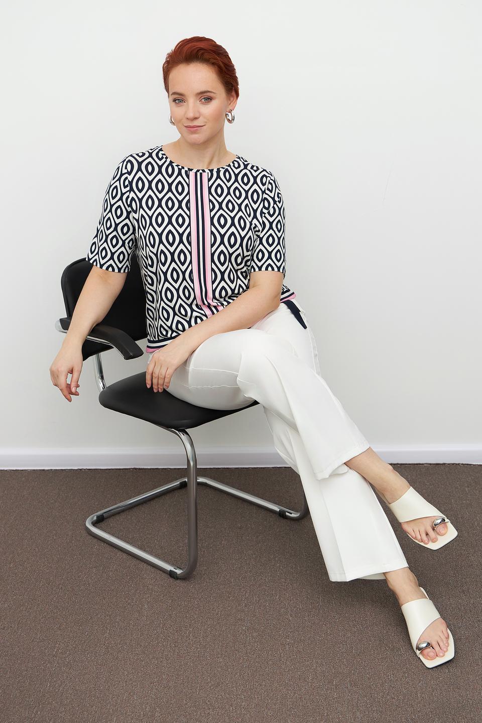 Блуза Frank Walder с геометрическим принтом