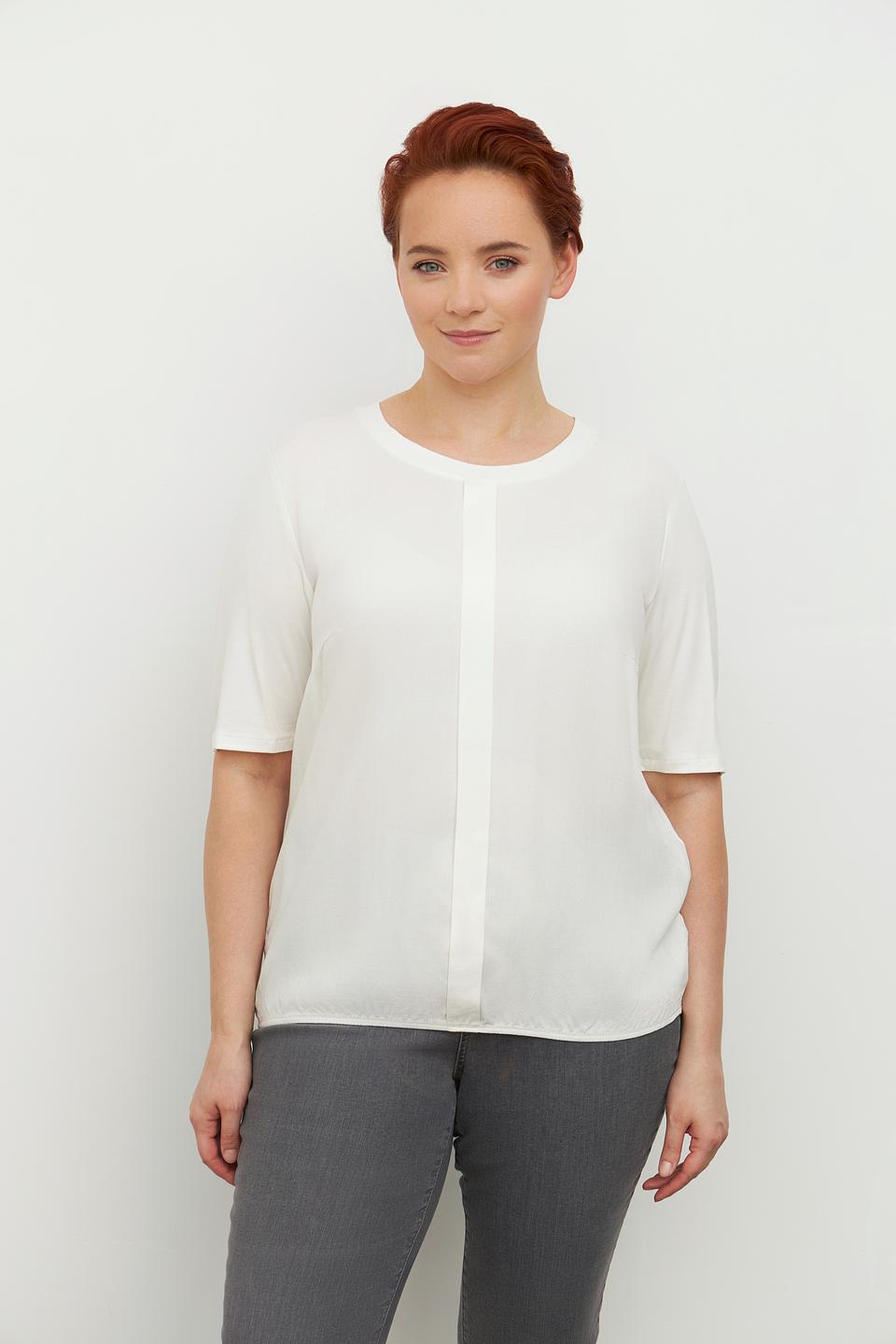 Блуза Lebek с вертикальной вставкой