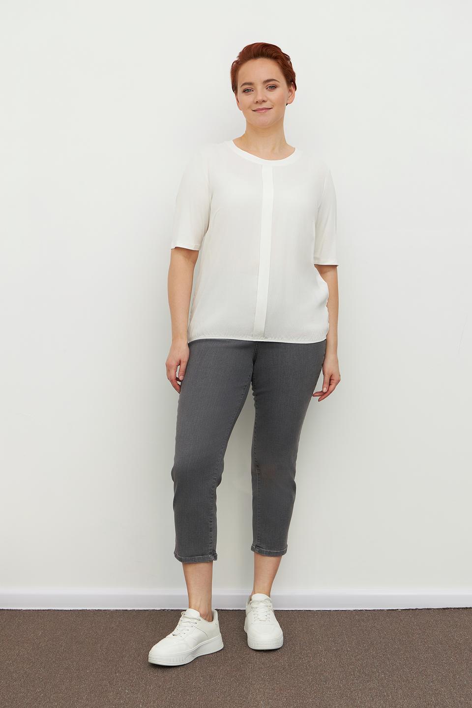 Блуза Lebek с вертикальной вставкой