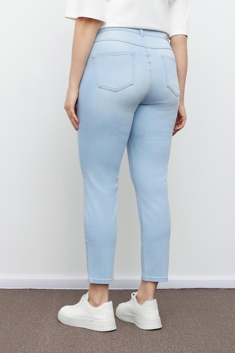 Джинсы с потертостями Rabe collection голубые