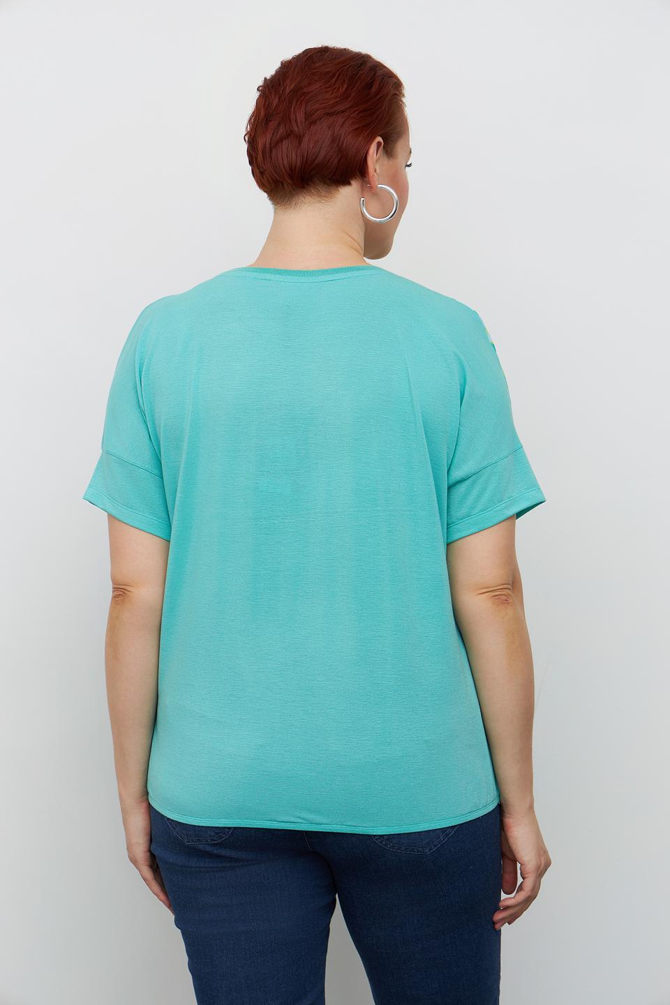 Блуза Rabe collection с принтом бирюзовый