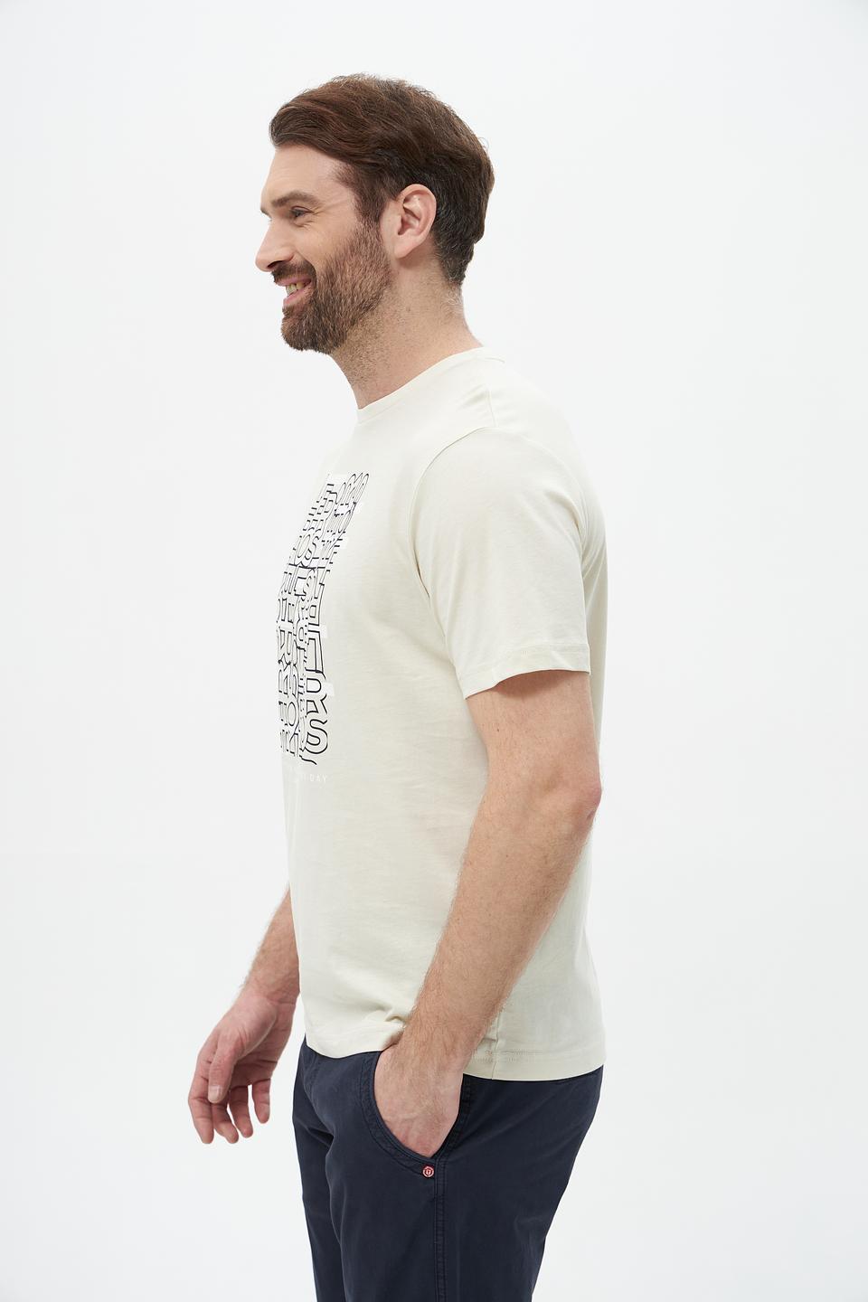 Футболка Lerros с принтом бежевая