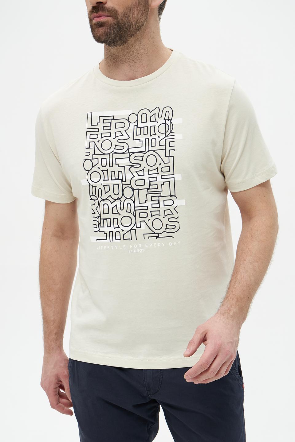 Футболка Lerros с принтом бежевая