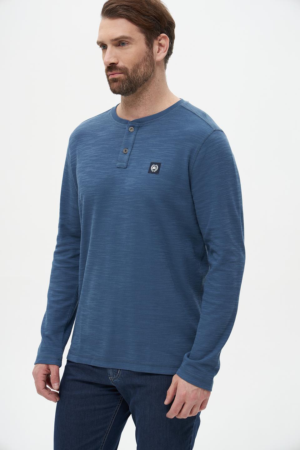 Лонгслив Lerros мужской синий с планкой