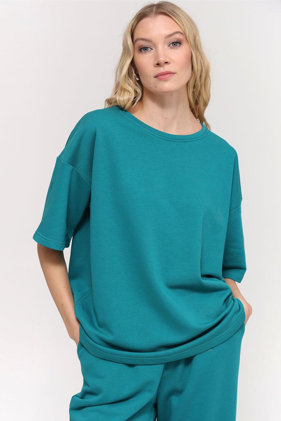 Футболка Pezzo оверсайз бирюзовая