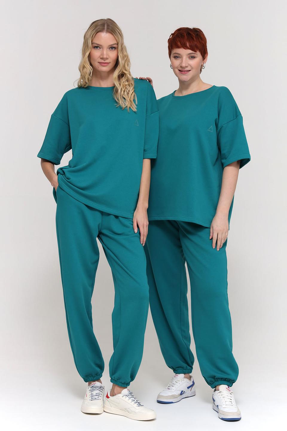 Футболка Pezzo оверсайз бирюзовая