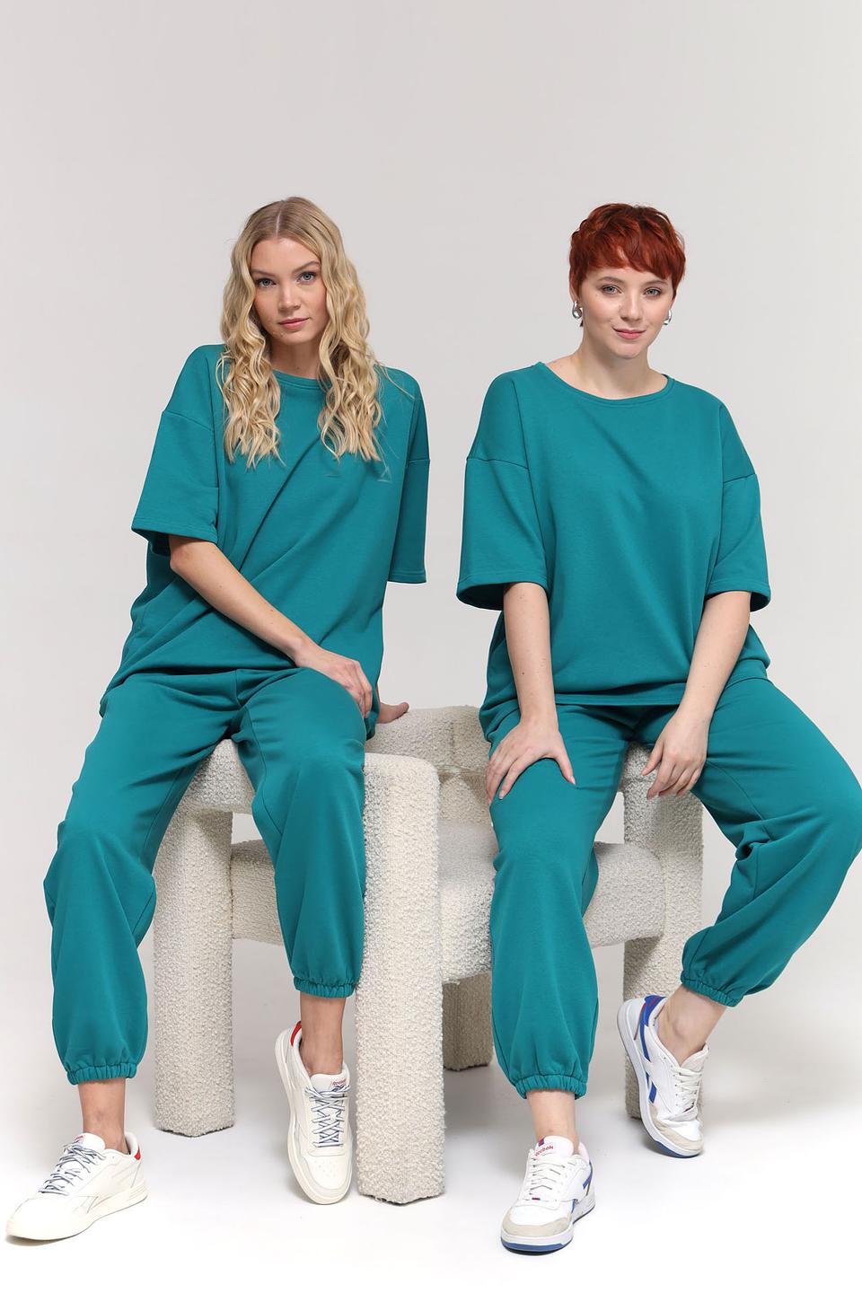 Футболка Pezzo оверсайз бирюзовая