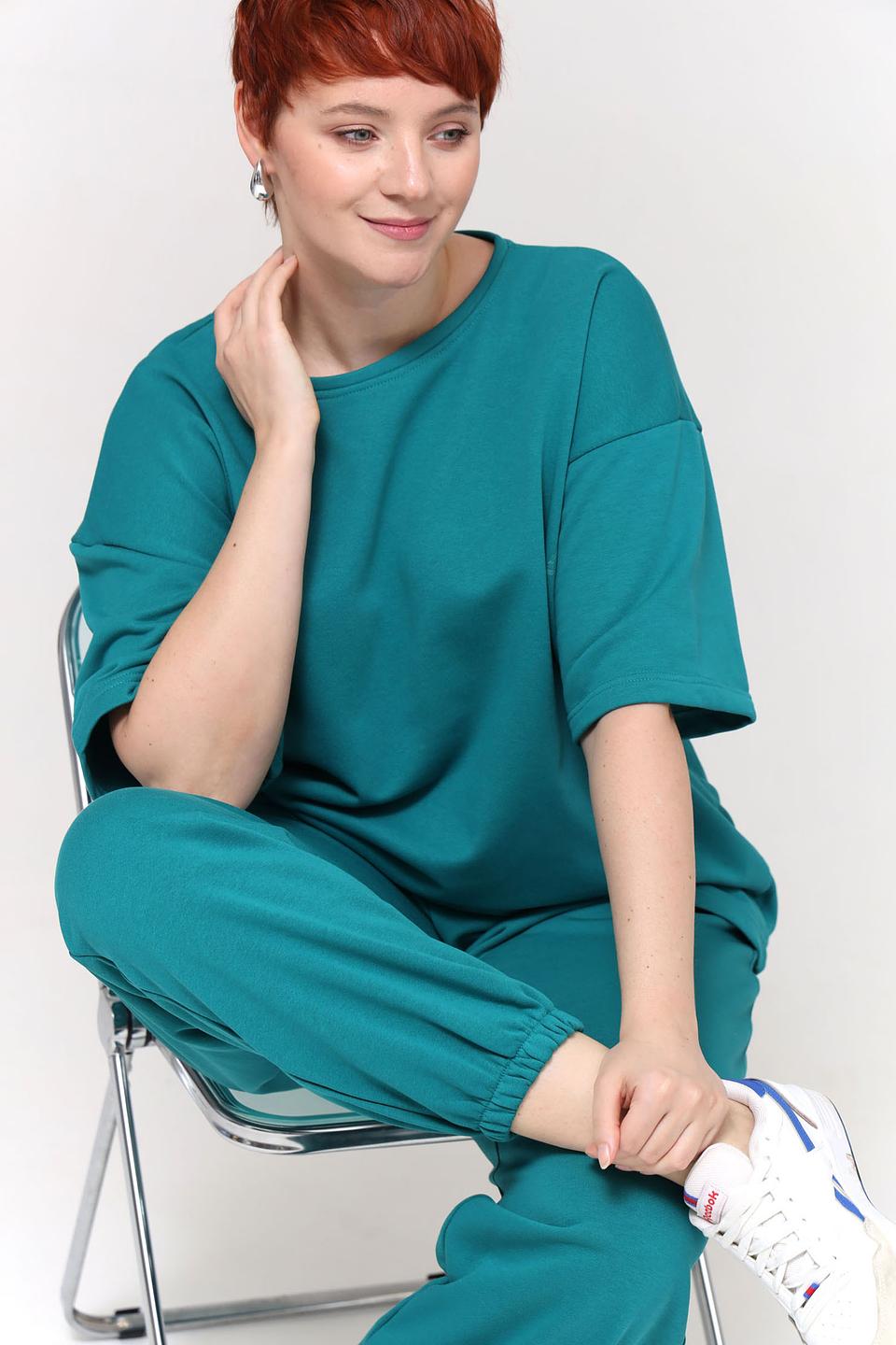 Футболка Pezzo оверсайз бирюзовая