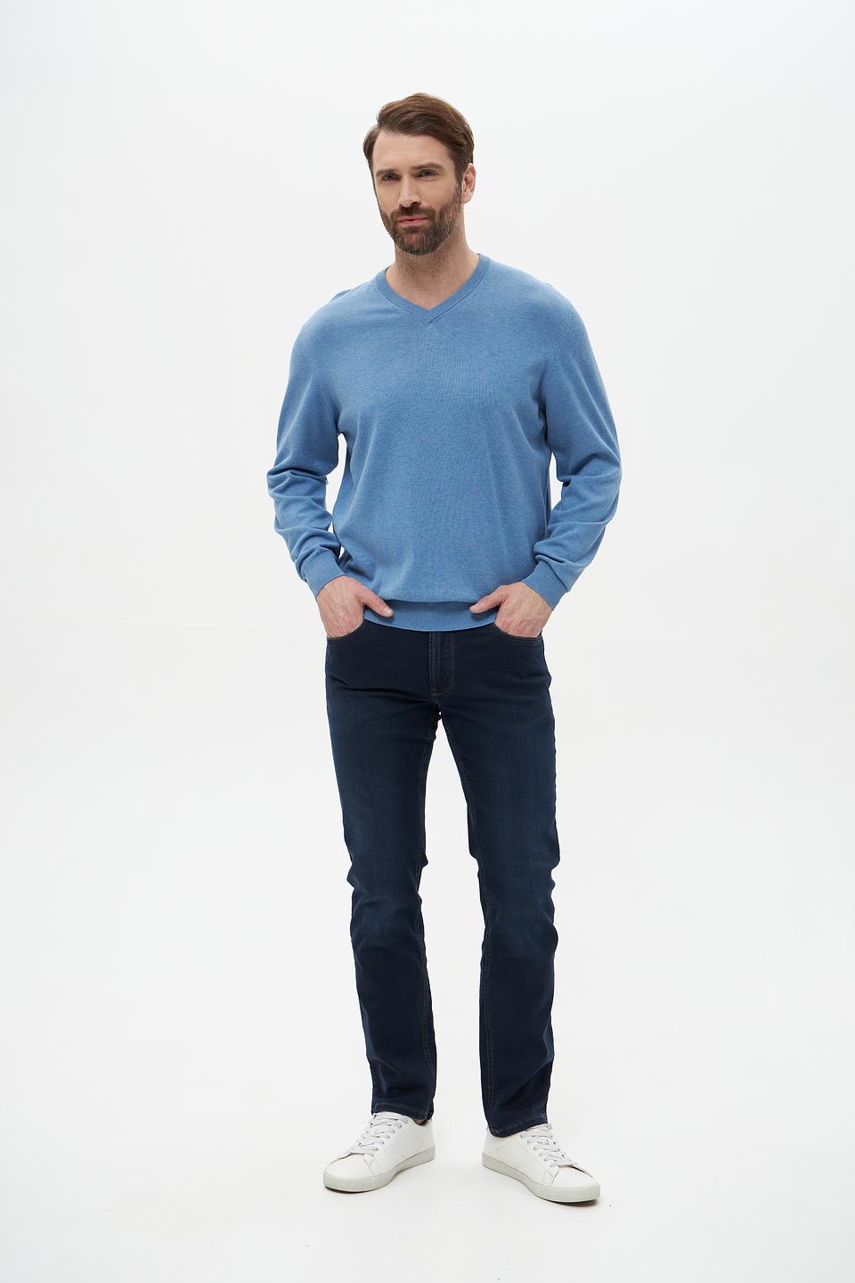 Джемпер Casa Moda V-образный голубой