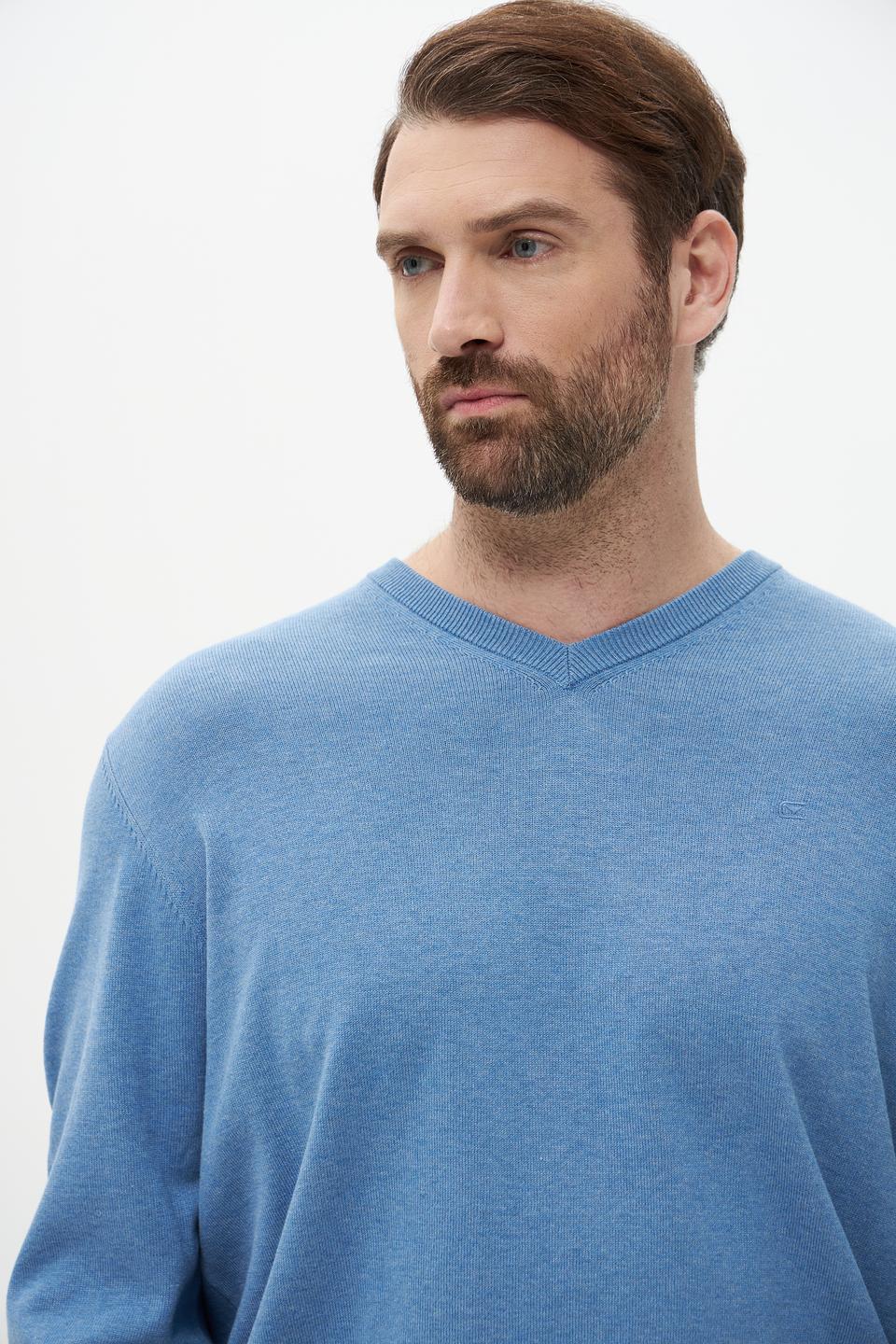 Джемпер Casa Moda V-образный голубой