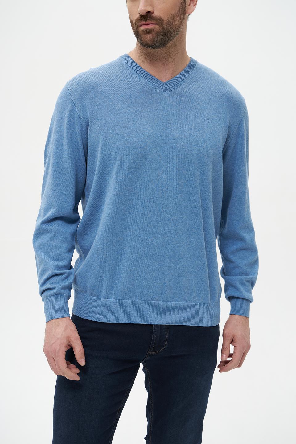 Джемпер Casa Moda V-образный голубой