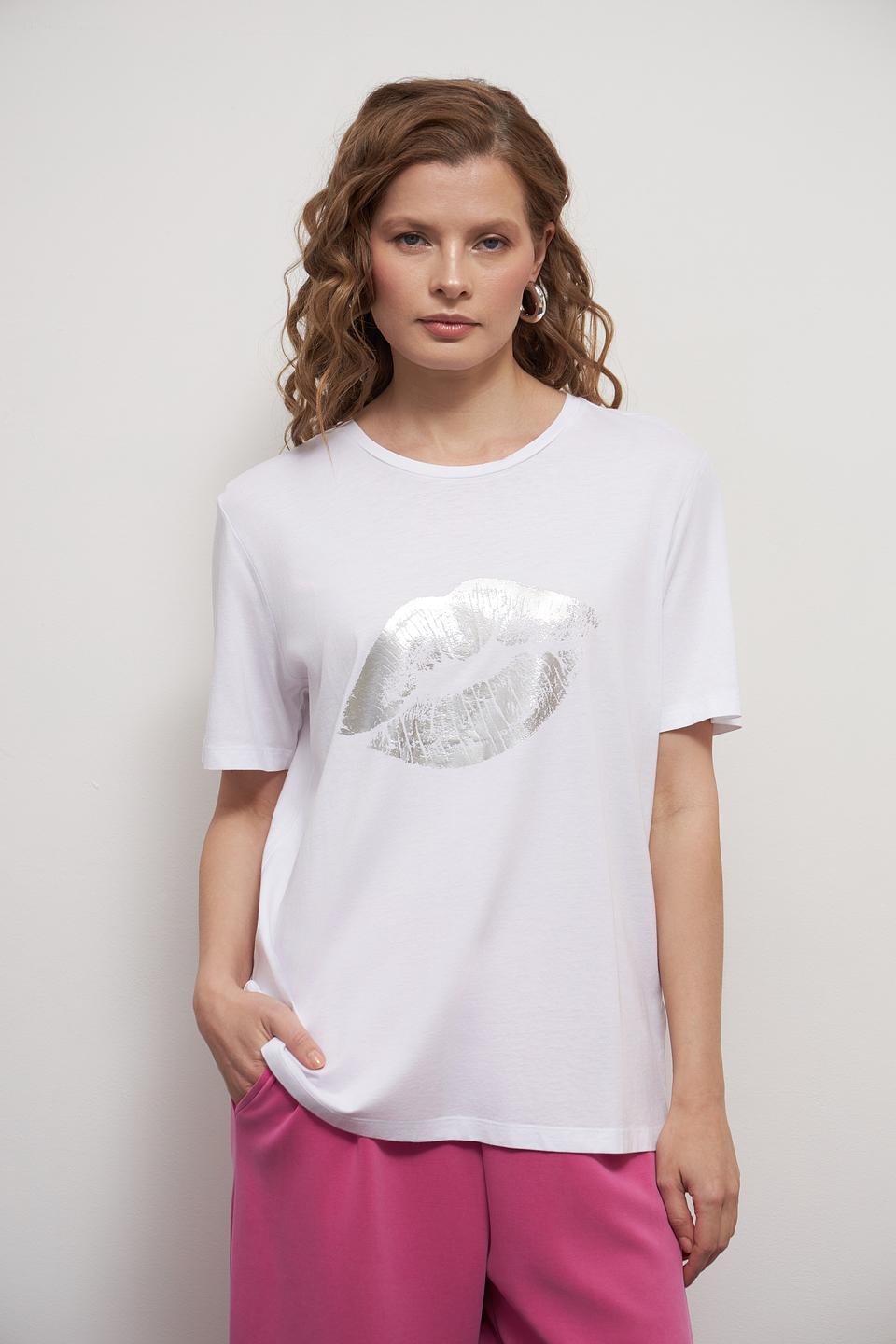 Футболка Marc Aurel с принтом губ