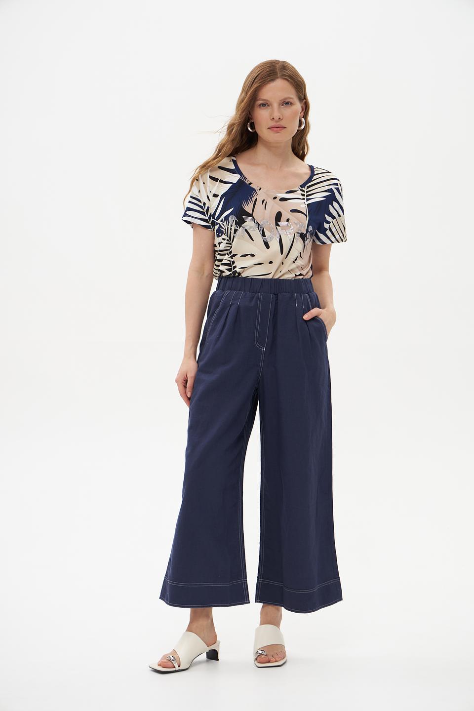 Брюки-кюлоты Pezzo синие