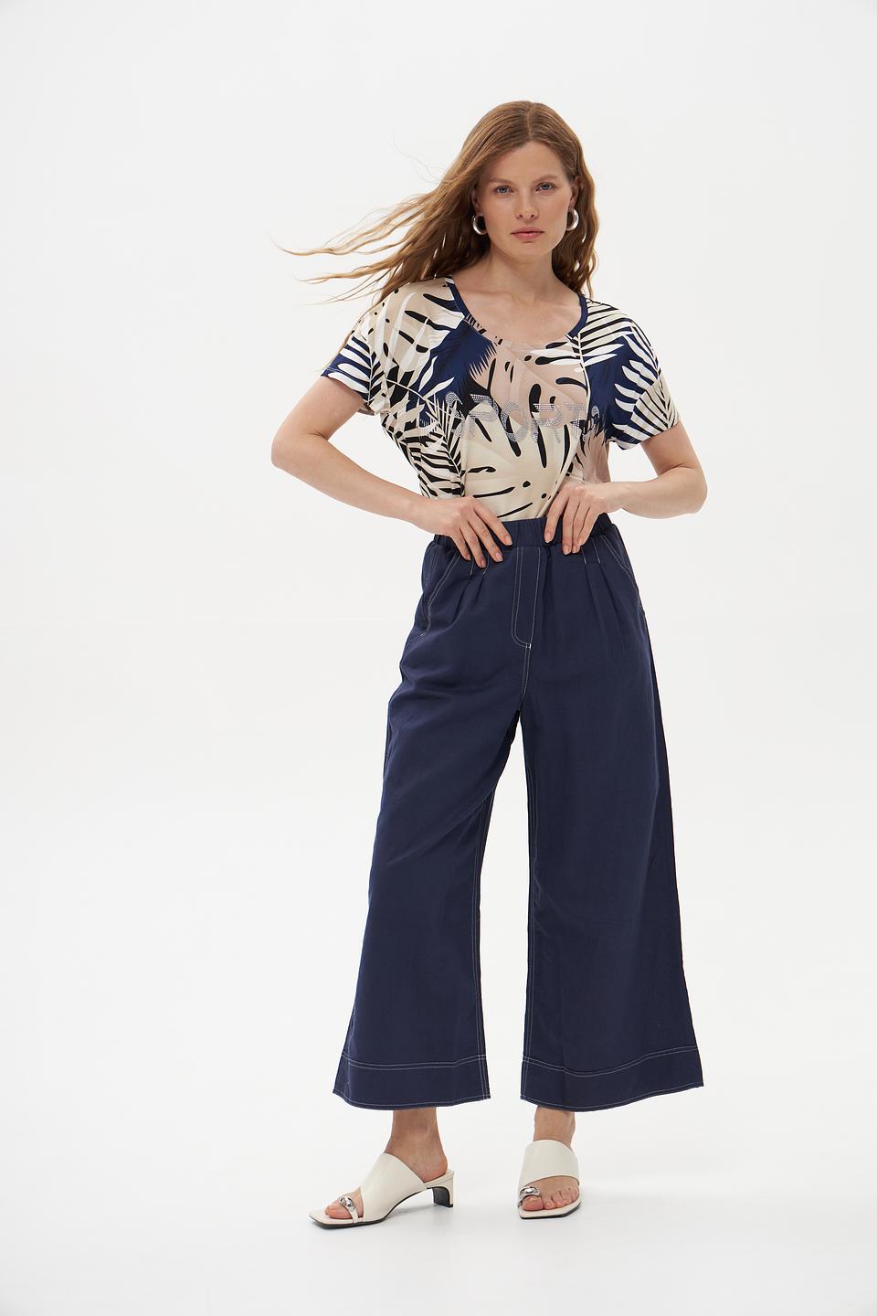 Брюки-кюлоты Pezzo синие