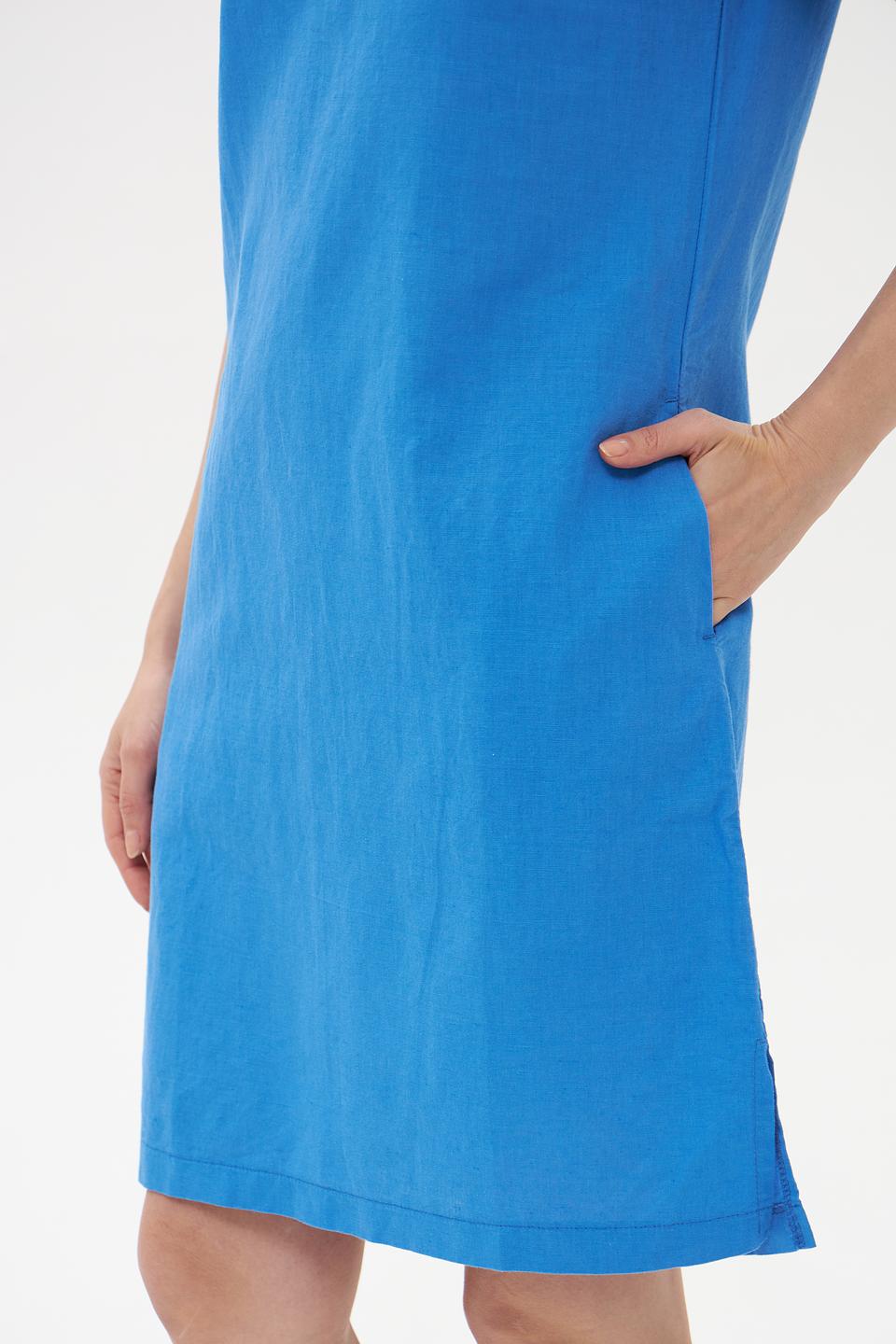 Платье Pezzo голубое приталенное