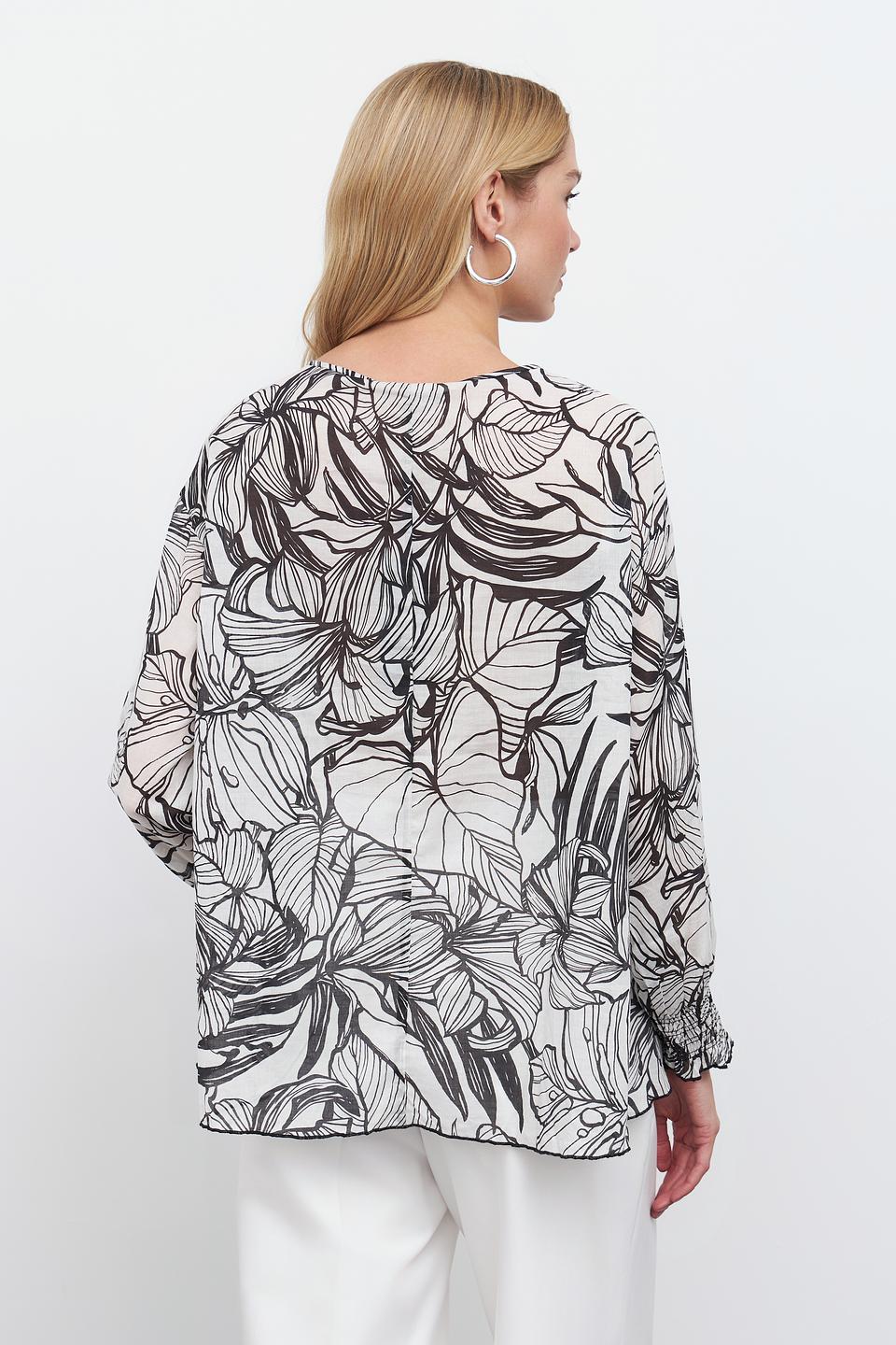 Блуза Pezzo с принтом листья