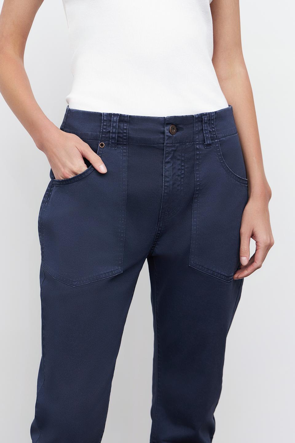 Брюки клёш Pezzo тёмно-синие