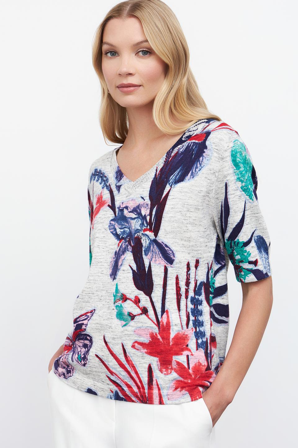 Пуловер Pezzo с цветочным принтом