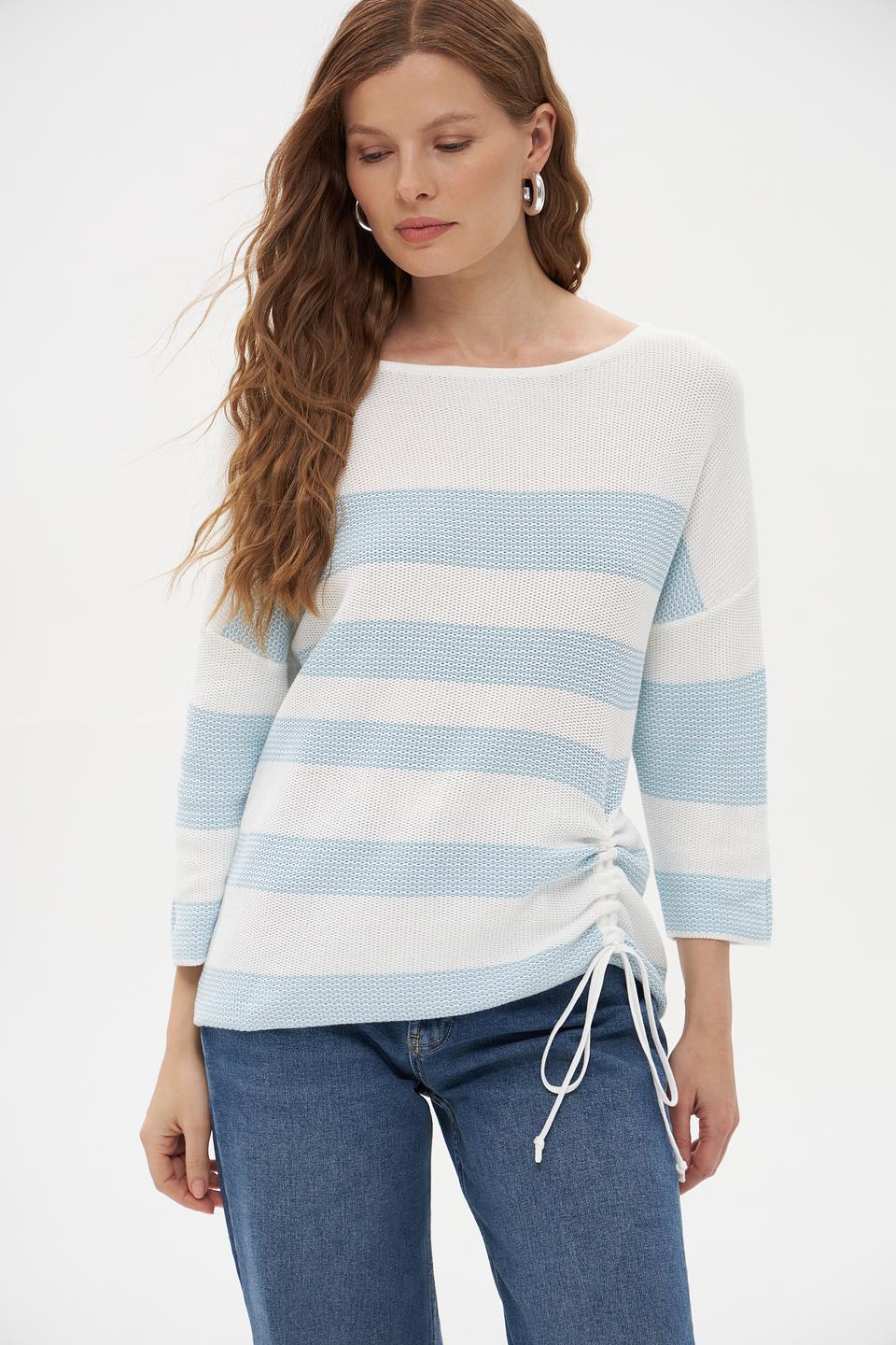 Пуловер Pezzo в полоску с завязками