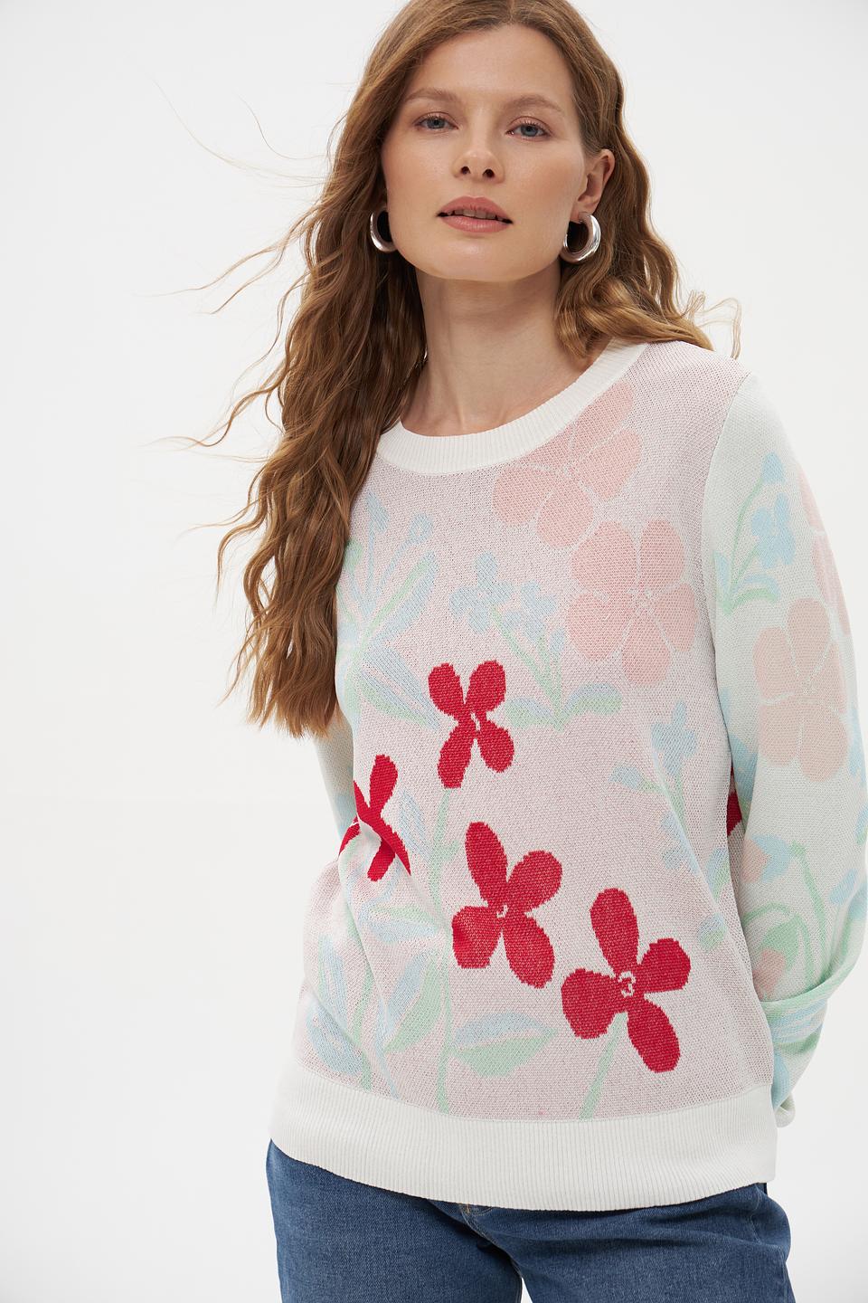 Пуловер Pezzo с цветами