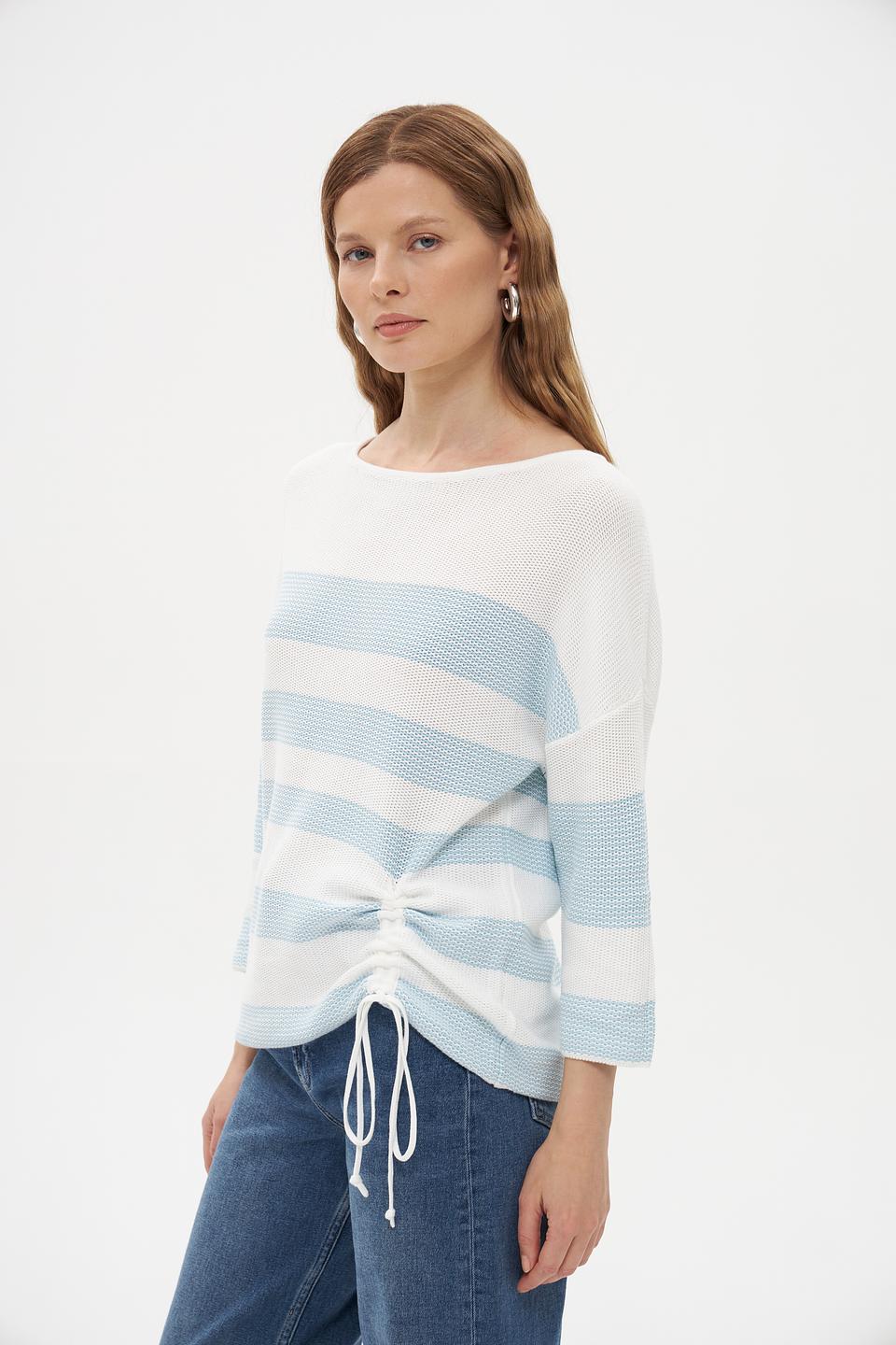 Пуловер Pezzo в полоску с завязками