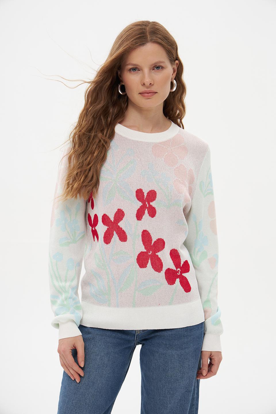 Пуловер Pezzo с цветами