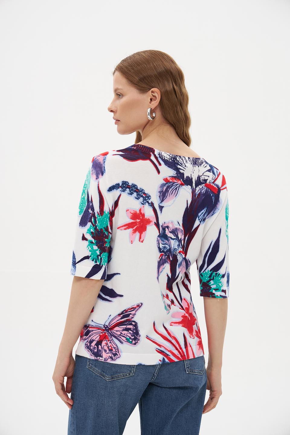 Пуловер Pezzo с цветочным принтом