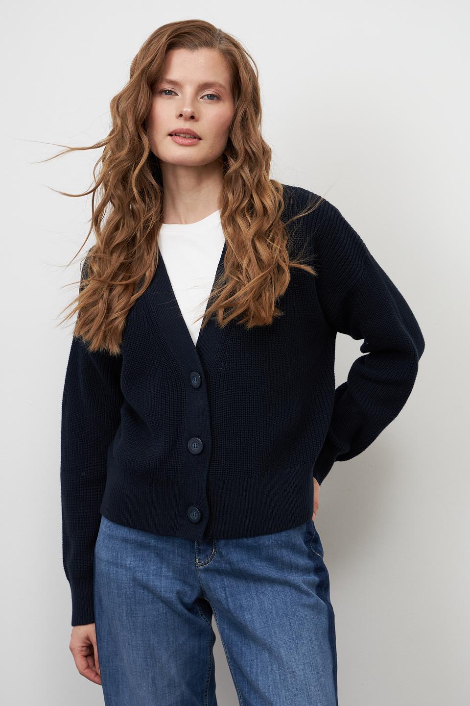 Жакет Pezzo вязаный тёмно-синий